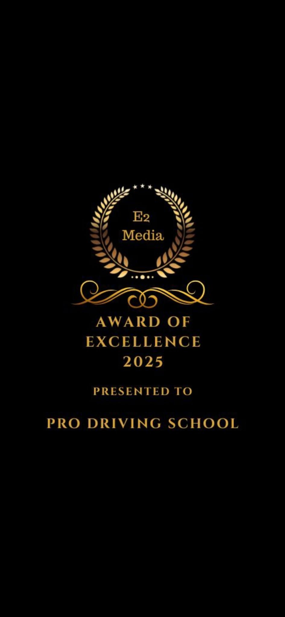Pro Driving School E2 Media award recognition